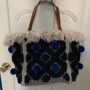 NWOT RARE Tory Burch PomPom Tote